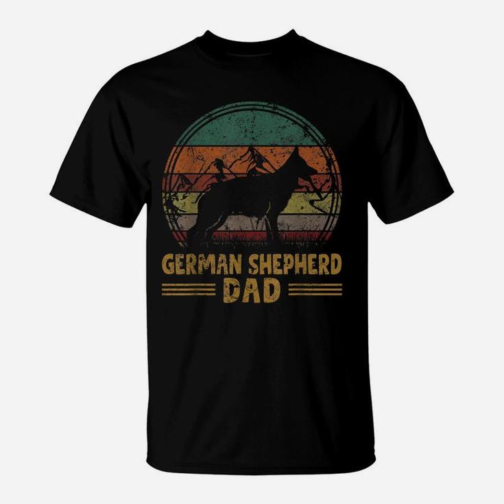 Retro Dog Dad Fathers Day Best German Shepherd Dad Ever T-Shirt