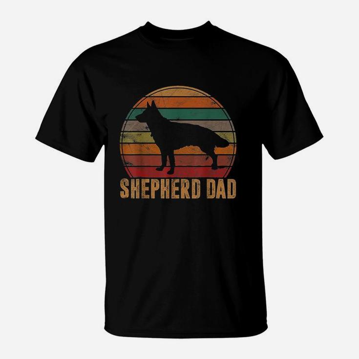 Retro German Shepherd  Dad Gift Dog Owner Pet Shepard Father T-Shirt