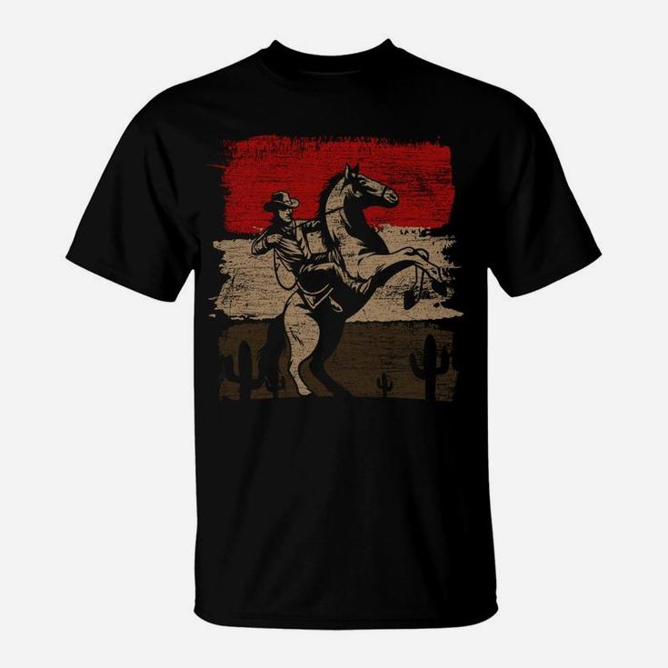 Retro Horse Riding Western Cowboy T-Shirt