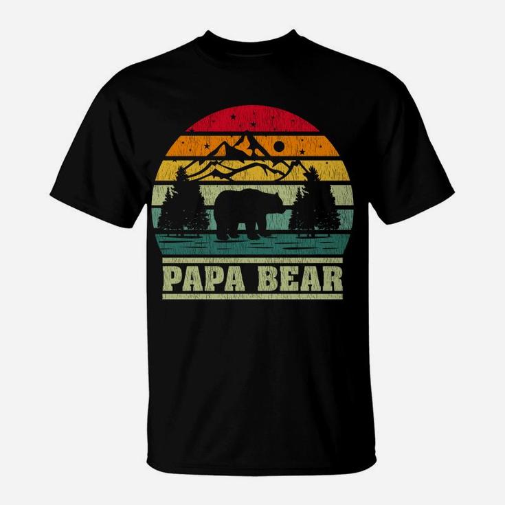 Retro Vintage Camping Lover Papa Bear Camper T-Shirt