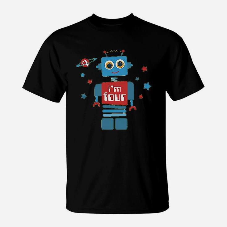 Robot 4Th Birthday T-Shirt