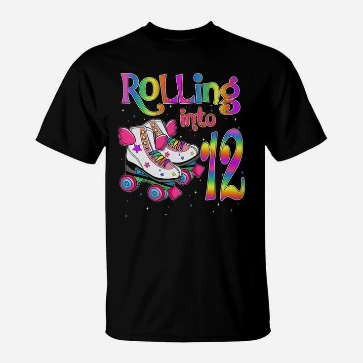Rolling Into 12 Years Lets Roll I'm Turning 12 Roller Skate T-Shirt