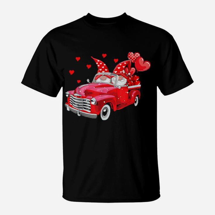 Romantic Gnome Couple Loads Of Love Sweet Valentine Women T-Shirt