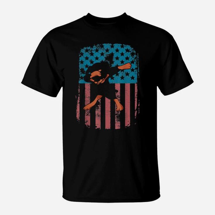Rottweiler 4Th Of July Patriotic Us Flag T-Shirt