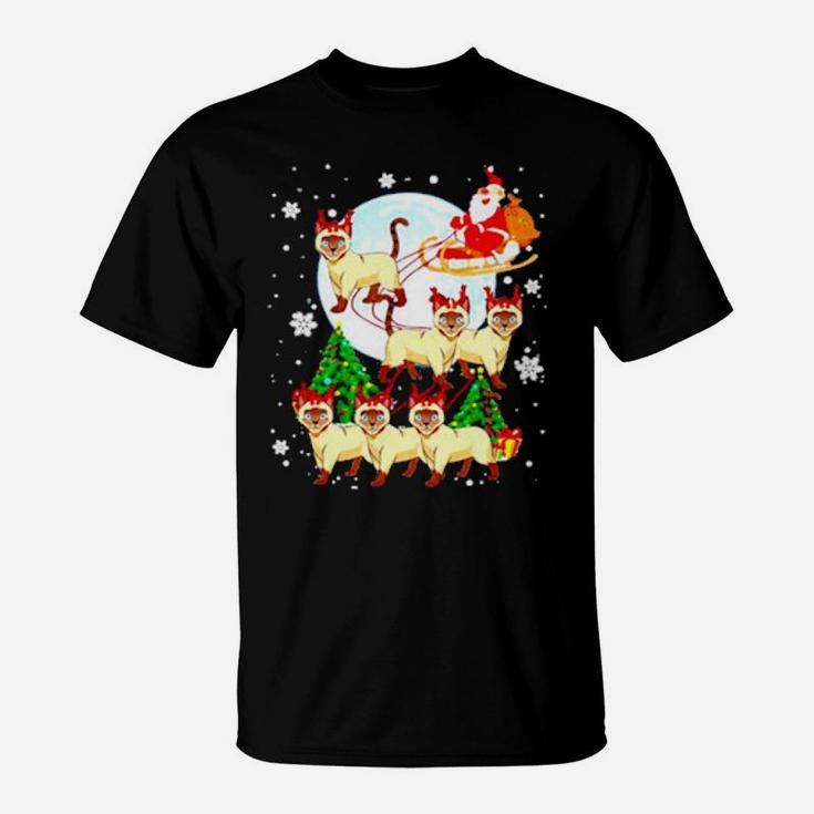 Santa Claus And Cats T-Shirt