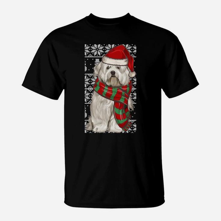 Santa Hat Xmas Coton De Tulear Ugly Christmas Sweatshirt T-Shirt