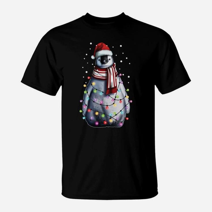 Santa Penguin, Christmas Gift For Men Women Kids, Cute Xmas Sweatshirt T-Shirt