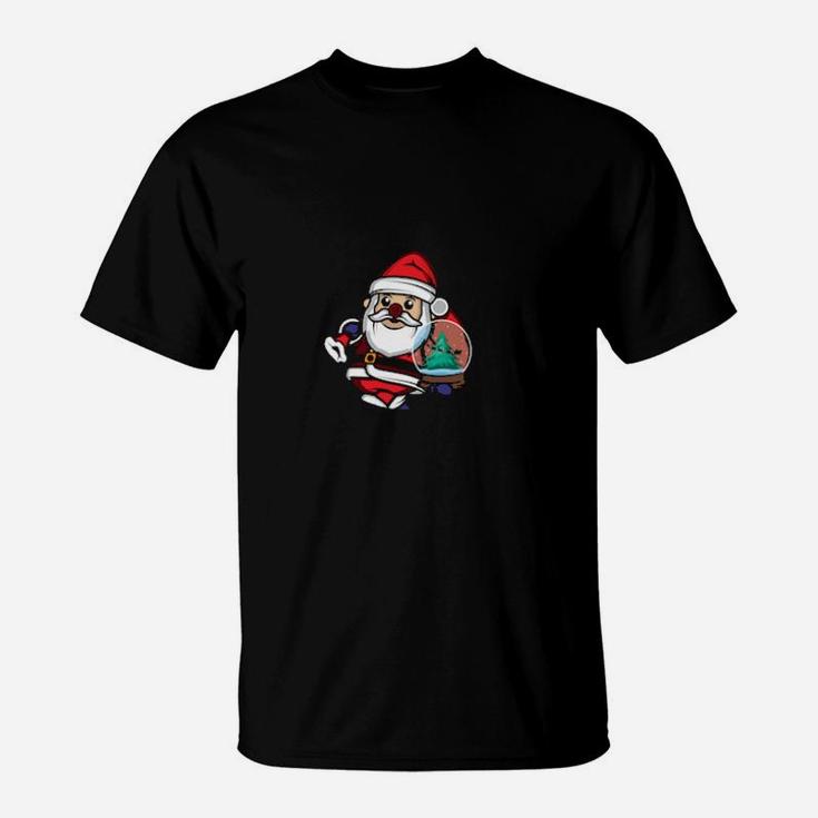 Santa Snow Christmas Decorator T-Shirt