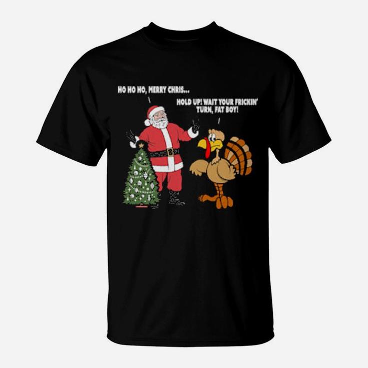 Santa Vs The Turkey T-Shirt