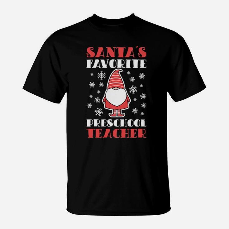 Santa's Favorite Preschool Teacher T-Shirt