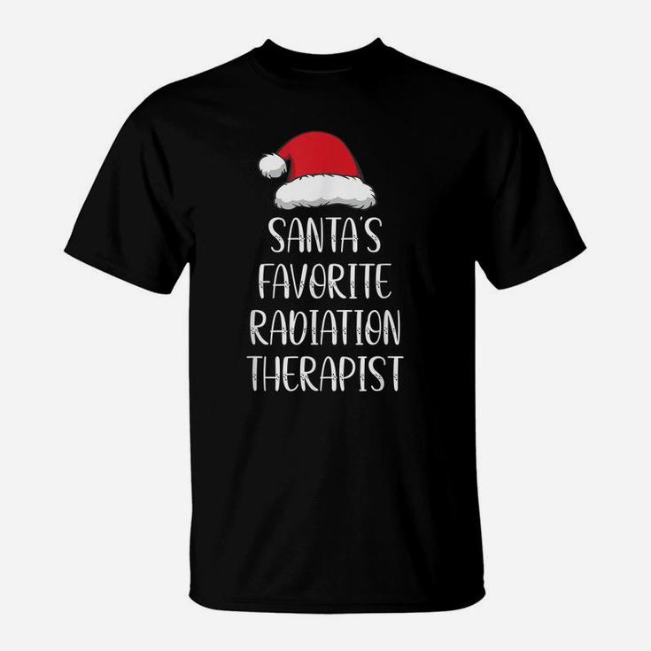 Santa's Favorite Radiation Therapist Pajama Funny Christmas T-Shirt