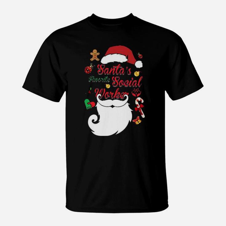 Santa's Favorite Social Worker T-Shirt