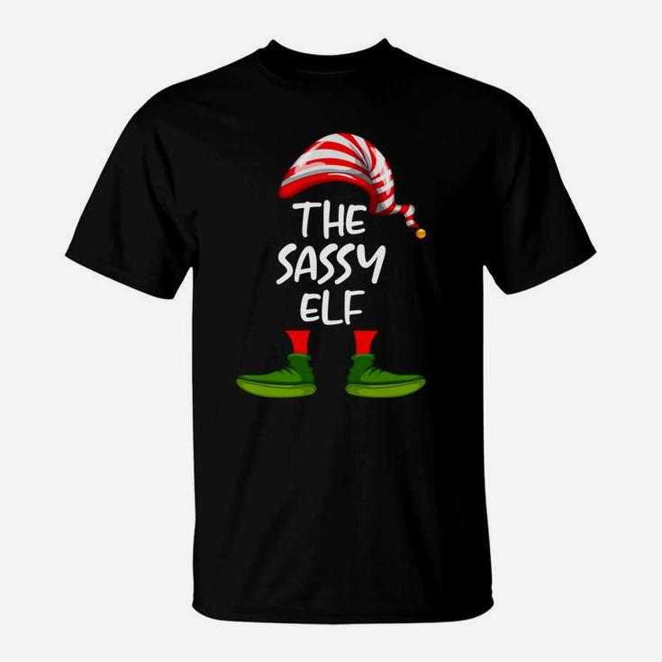 Sassy Elf Family Matching Christmas Group Funny Gift Pajama T-Shirt