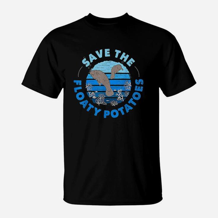 Save The Floaty Potatoes Distressed Manatee T-Shirt