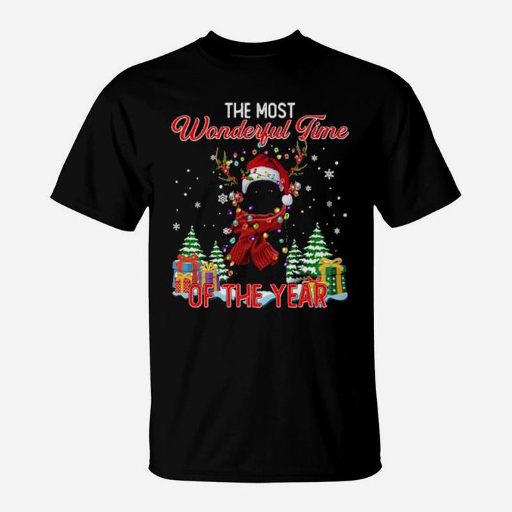 Schipperke Santa The Most Wonderful Time Of The Year T-Shirt
