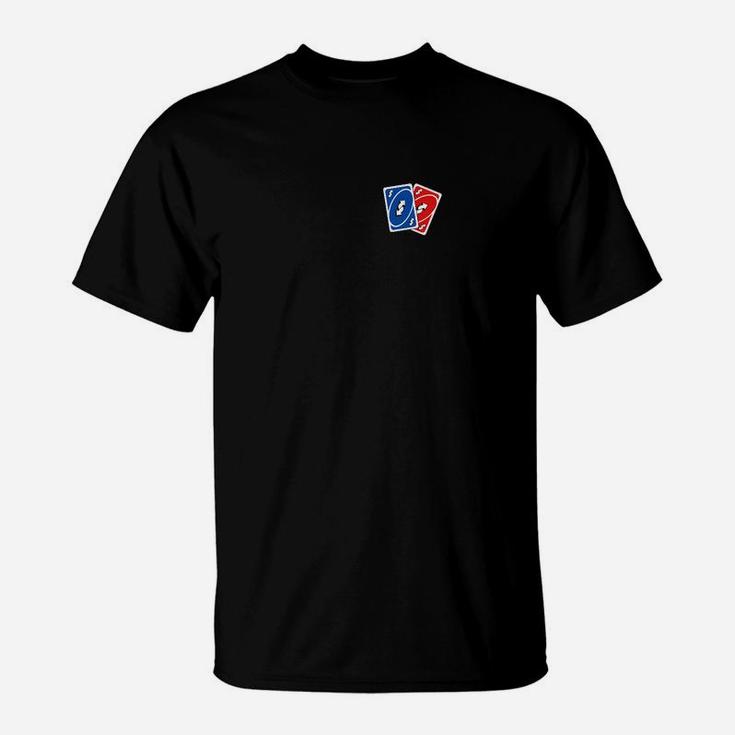 Schwarzes Herren T-Shirt mit Logo-Design im Brustbereich, Modisches Tee