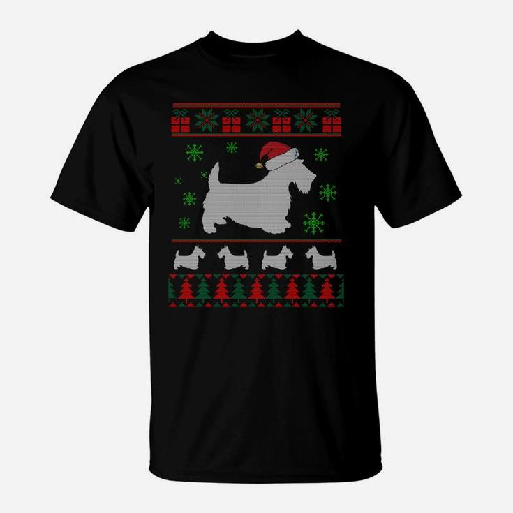 Scottie Dog Ugly Christmas Sweater Gift For Dog Lovers Sweatshirt T-Shirt