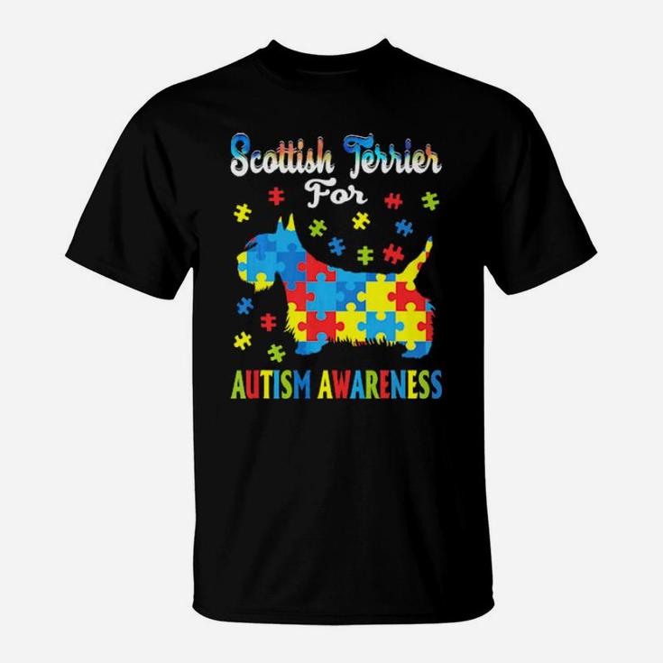 Scottish Terrier For Autism Awareness Parents Dog Mom T-Shirt