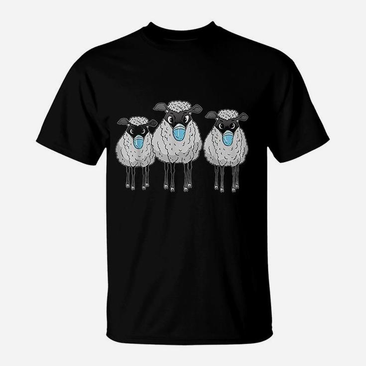 Sheep Wearing Face Funny Sheep Lover Gift T-Shirt