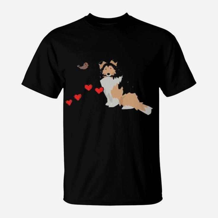 Shetland Sheepdog Valentines Day Sheltie T-Shirt