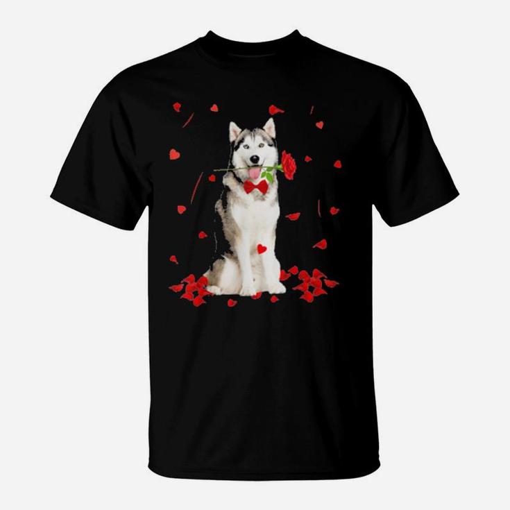 Siberian Husky Valentines Day T-Shirt
