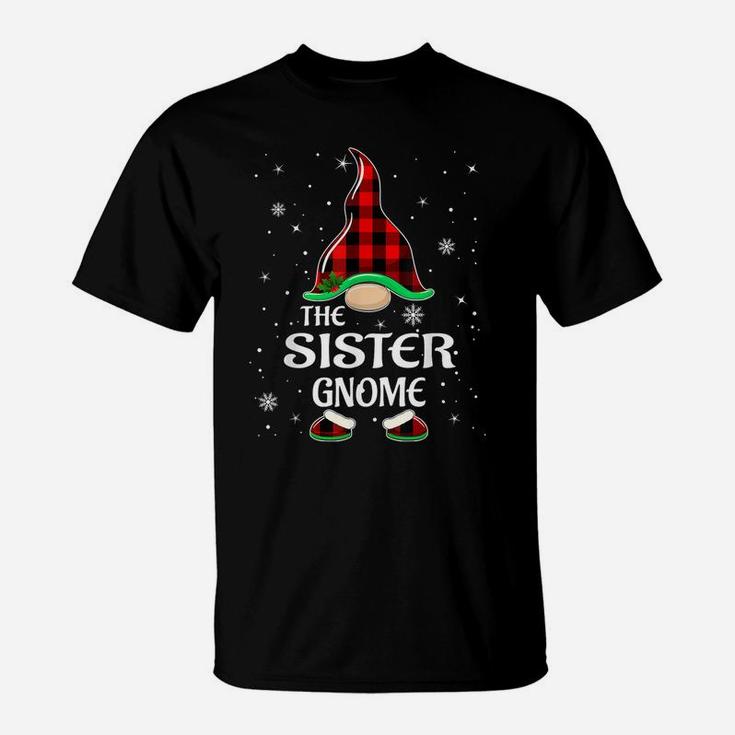 Sister Gnome Buffalo Plaid Matching Family Christmas Pajama T-Shirt
