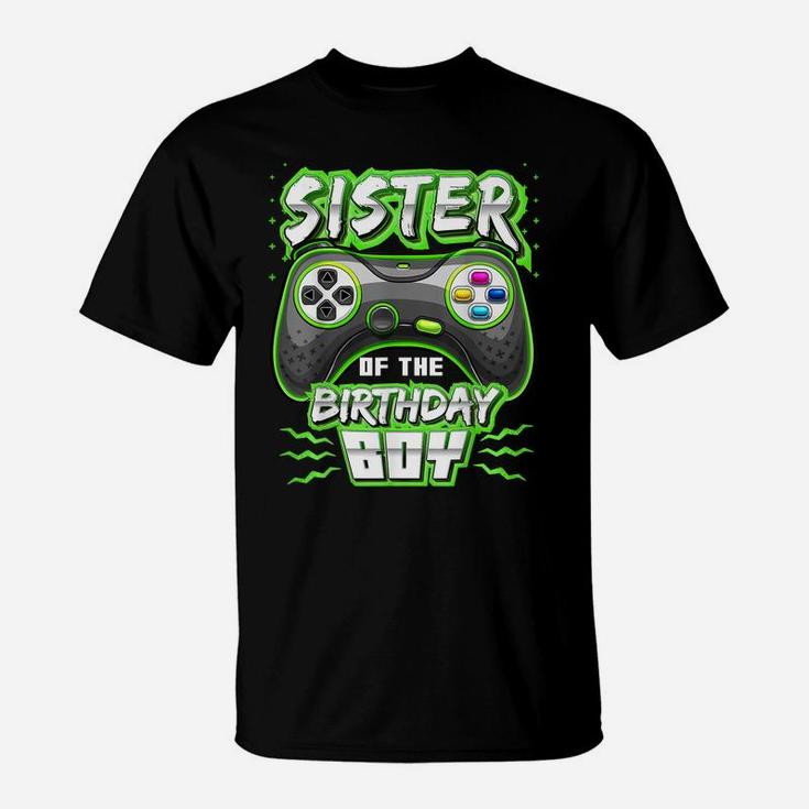 Sister Of The Birthday Boy Matching Video Gamer Party T-Shirt
