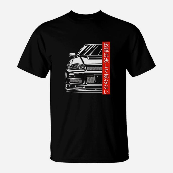 Skyline 34 Jdm Tuning Auto 90S Underground Gaming Retro Gift T-Shirt
