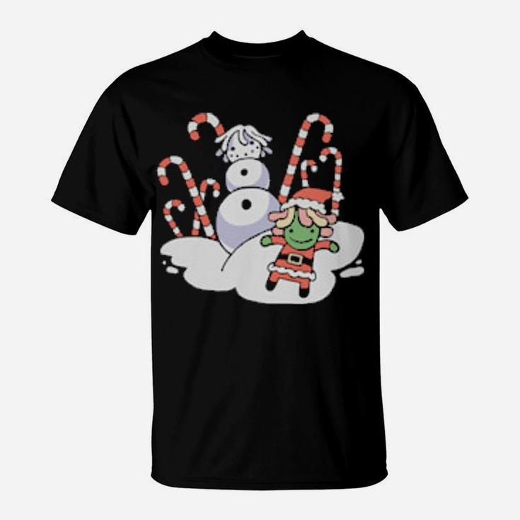 Snowman And Santa T-Shirt