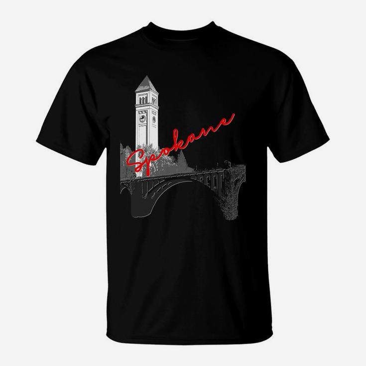 Spokane Clock Tower Monroe Street Bridge Shirt T-Shirt