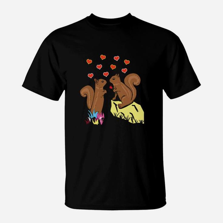 Squirrel Valentine  Simple Design T-Shirt