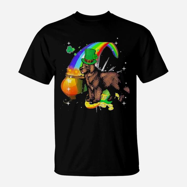 St Patricks Day Newfoundland Dog Irish T-Shirt