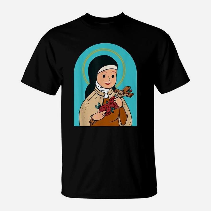 St Therese Of Lisieux Kids Little Flower Catholic Saint Soul T-Shirt