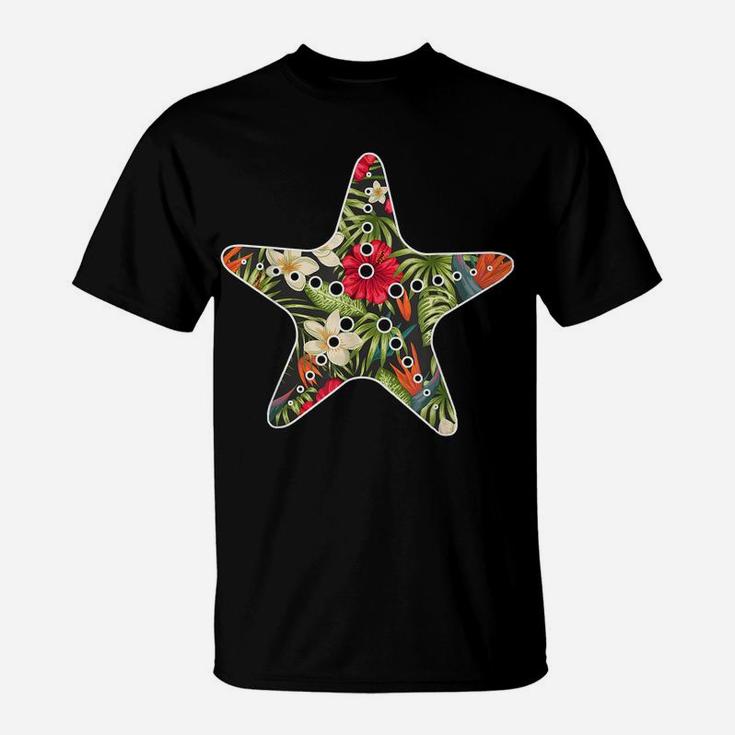 Starfish Summer Tropical Floral Print Flower Hawaii Men Girl T-Shirt