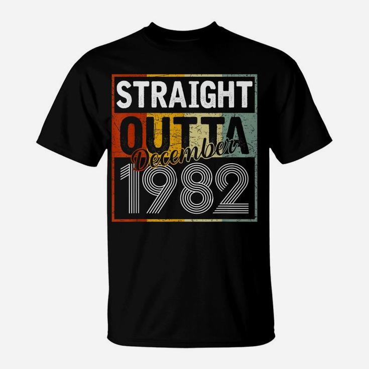 Straight Outta December 1982 Men Women Vintage 39Th Birthday T-Shirt