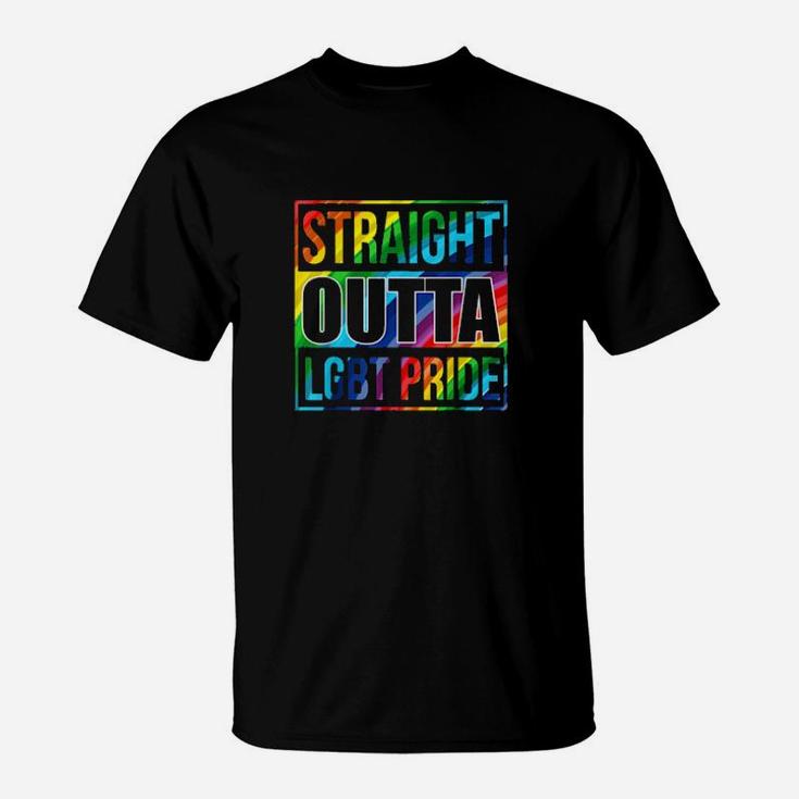 Straight Outta Lgbt Pride Lgbtq Rainbow Flag Pride T-Shirt