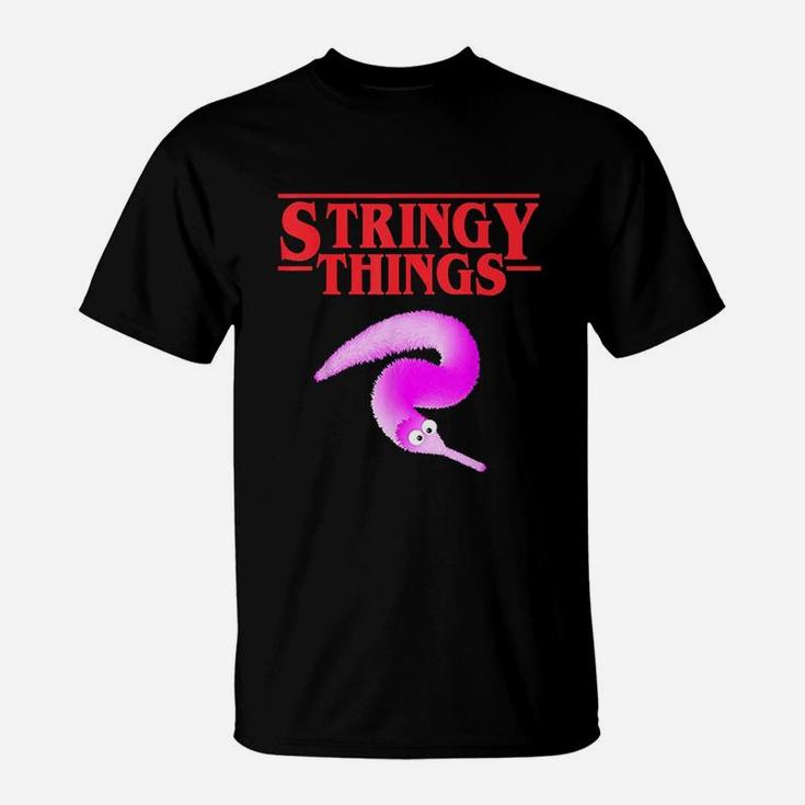 Stringy Things Fuzzy Magic Worm On A String Dank Meme Gift T-Shirt