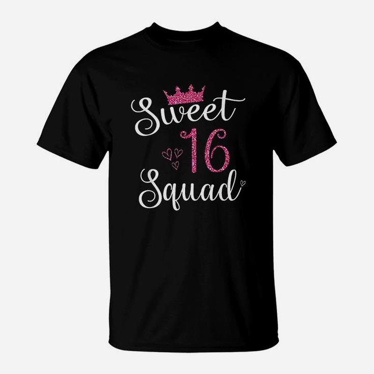 Sweet 16 Squad 16Th Birthday Gift T-Shirt