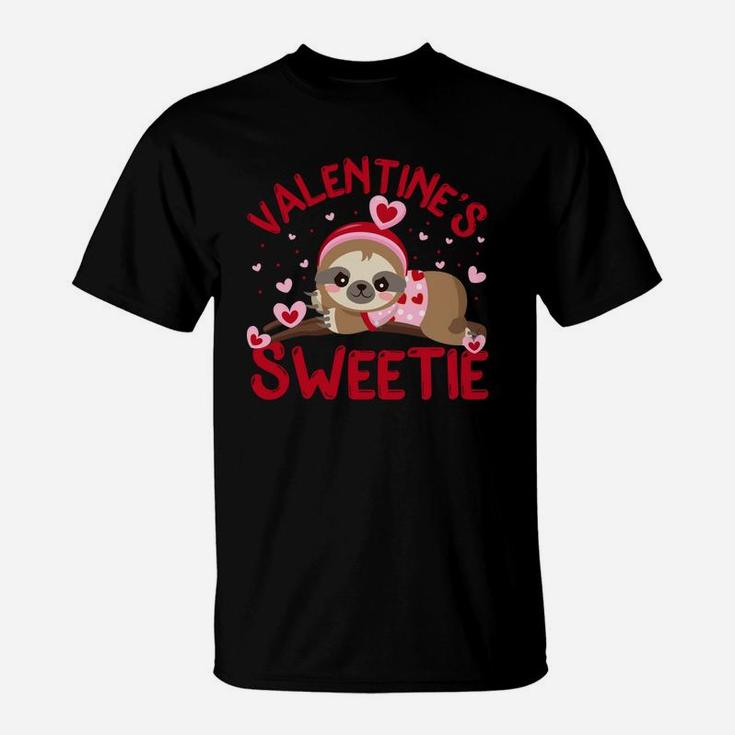 Sweetie Valentines Day Cute Sloth Valentine Gift Happy Valentines Day T-Shirt
