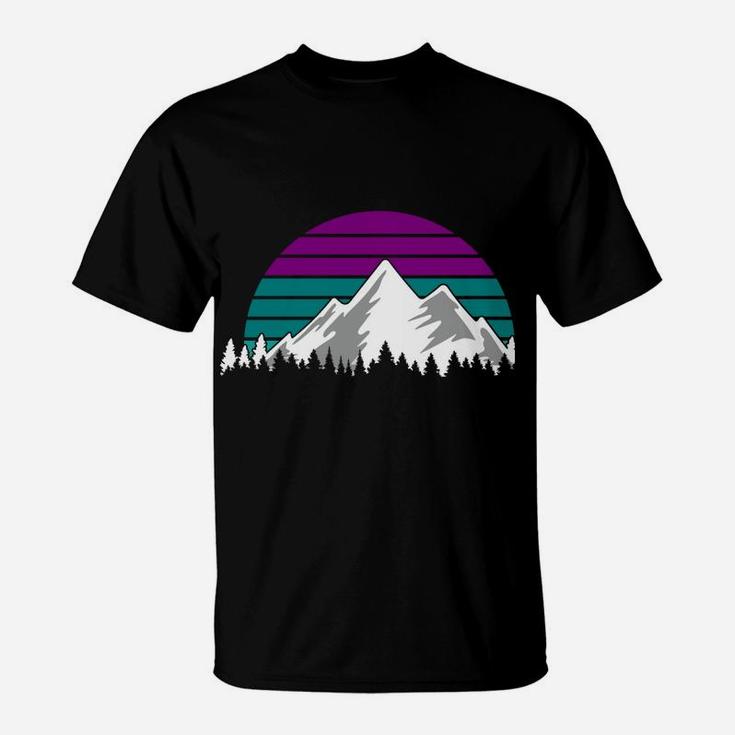 Take A Hike Funny Retro Vintage Sunset Mountains Hiking T-Shirt