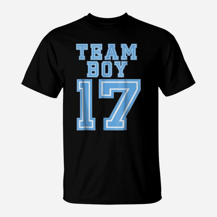 Team Boy 2017 17 Baby Shower Gender Reveal Party Cute Blue T-Shirt