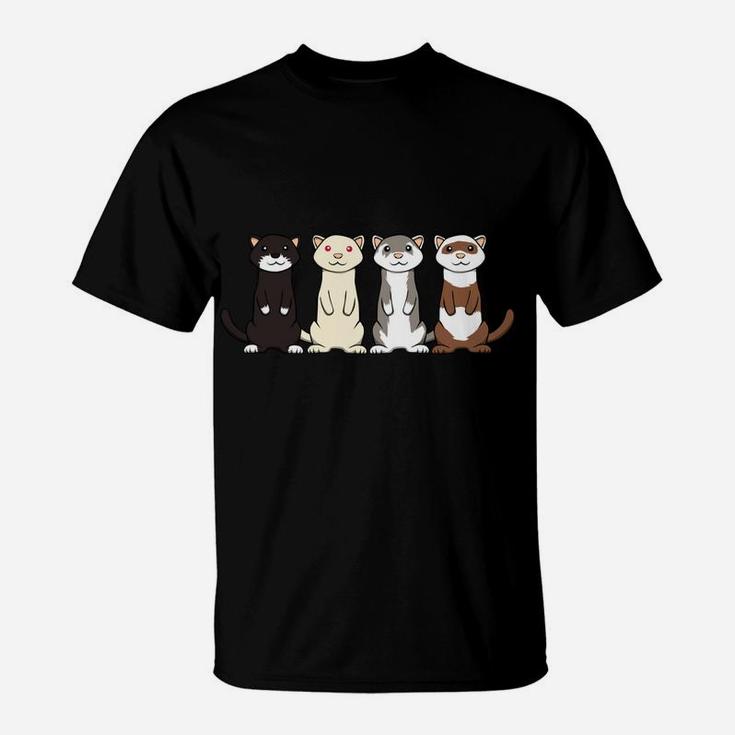 Team Ferret Cute Rodent Ironic Saying T-Shirt