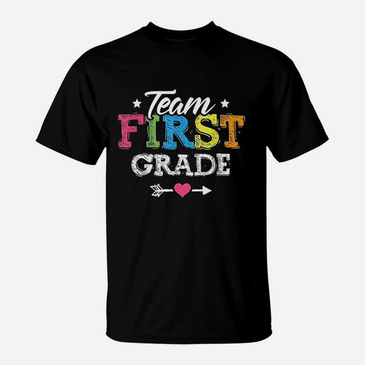 Team First Grade Teacher Student Back To School Kids T-Shirt