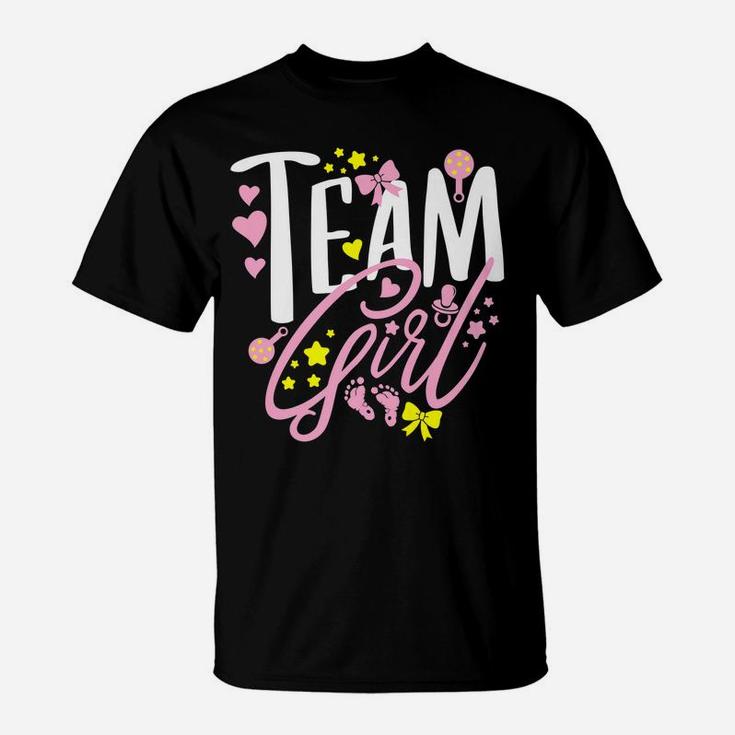 Team Girl Gender Reveal Party Baby Announcement Gift T-Shirt