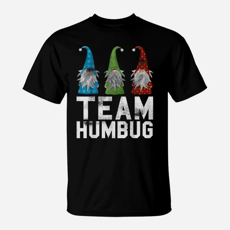 Team Humbug Funny Christmas Santa Vintage Style Gnomes Gift T-Shirt