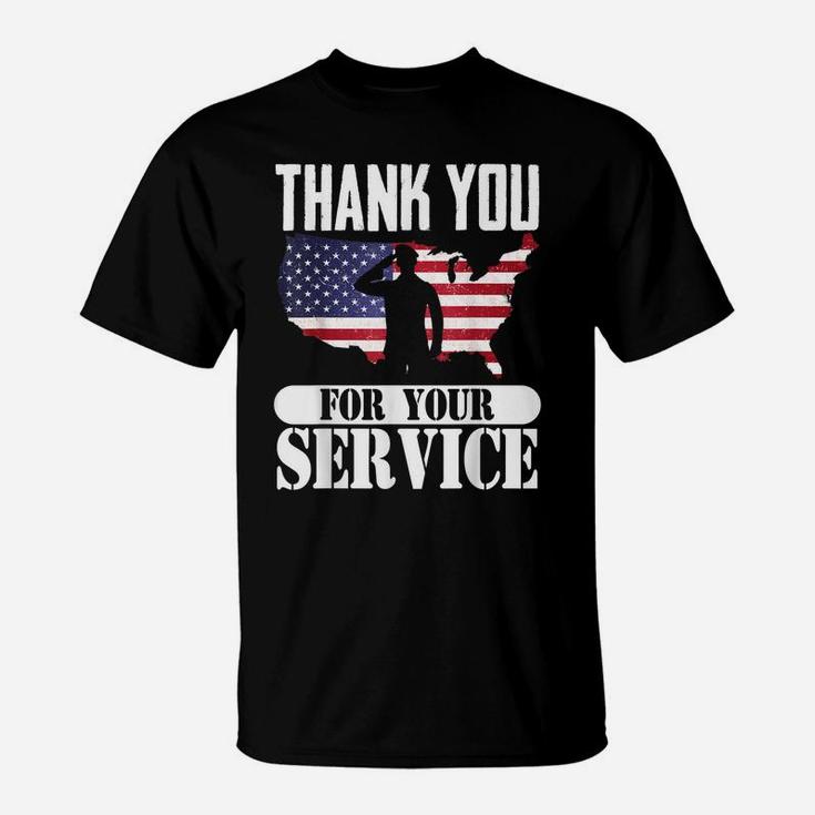 Thank You For Your Service Patriotic Veterans Day T-Shirt