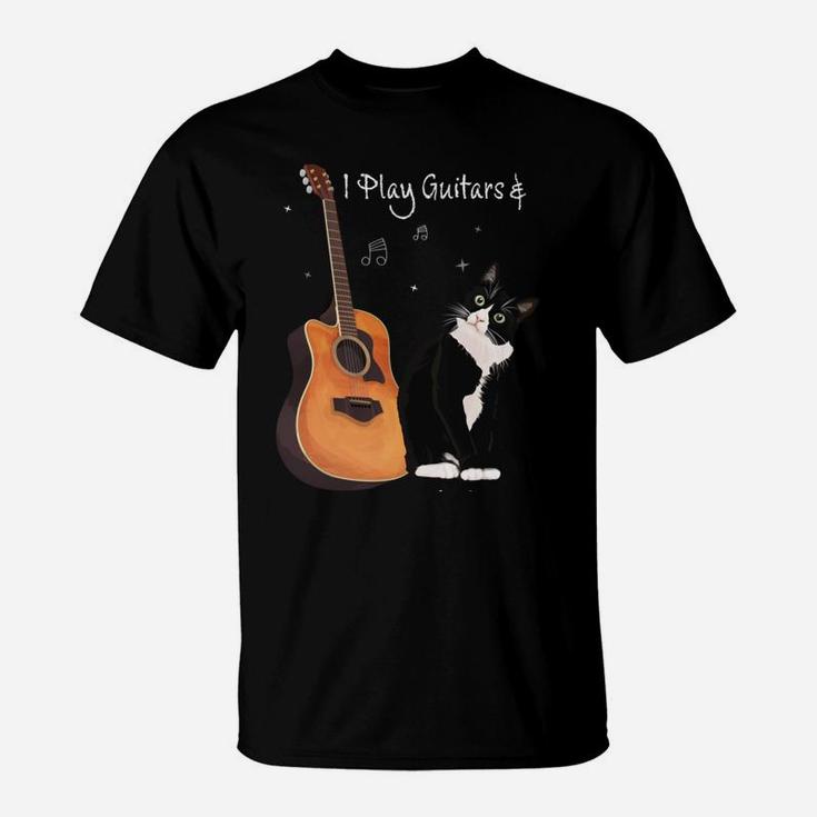 That's What I Do I Pet Cats Play Guitars & I Know Things T-Shirt