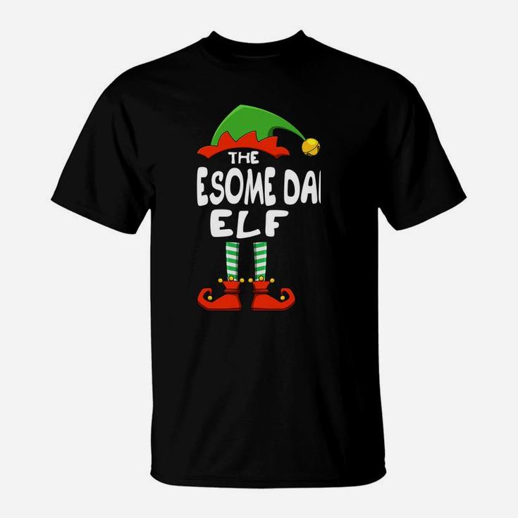 The Awesome Dad Elf Funny Matching Family Christmas Sweatshirt T-Shirt