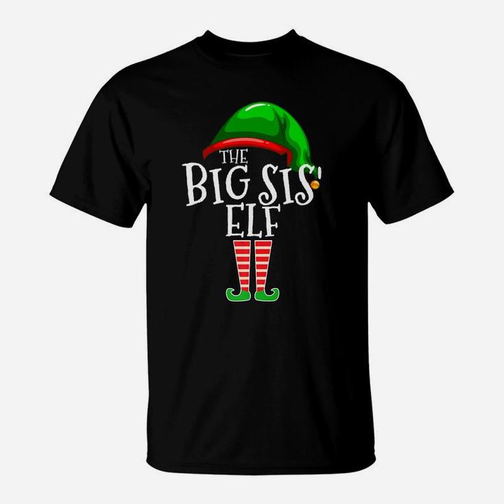 The Big Sis' Elf Group Matching Family Christmas Gift Sister T-Shirt