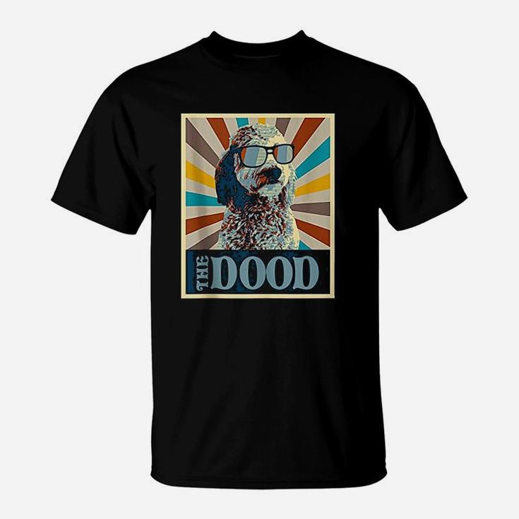The Dood Retro Goldendoodle  Doodle Mom And Dood Dad T-Shirt